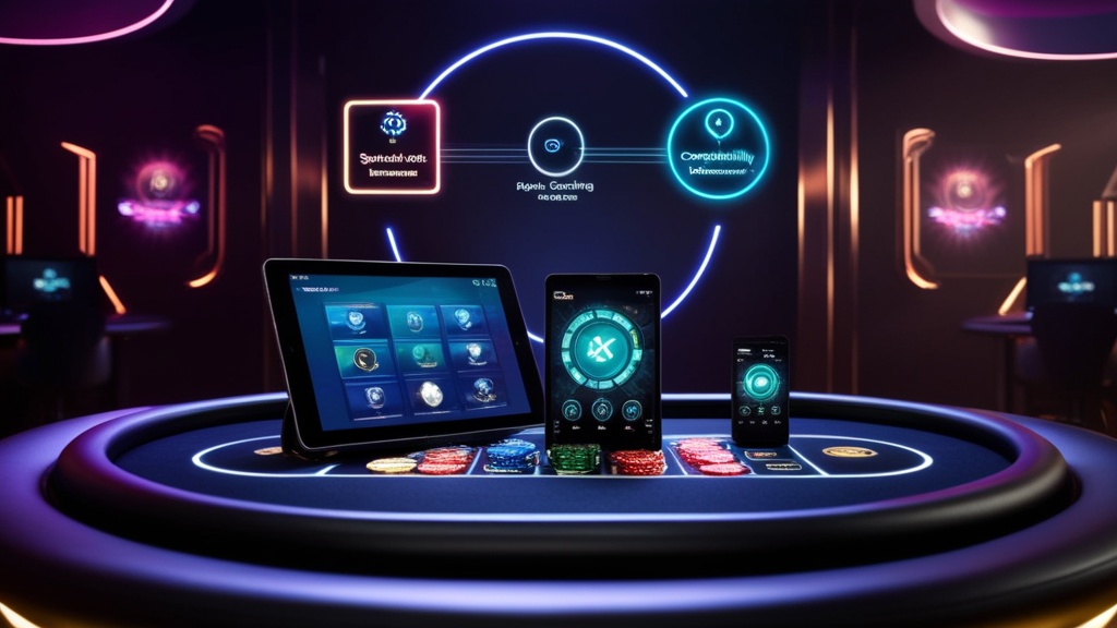 Dispositivi Android compatibili con requisiti minimi mostrati su tavolo da casinò