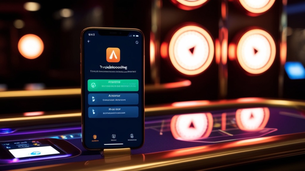 Telefono Android con errori APK e ambiente da casinò scuro
