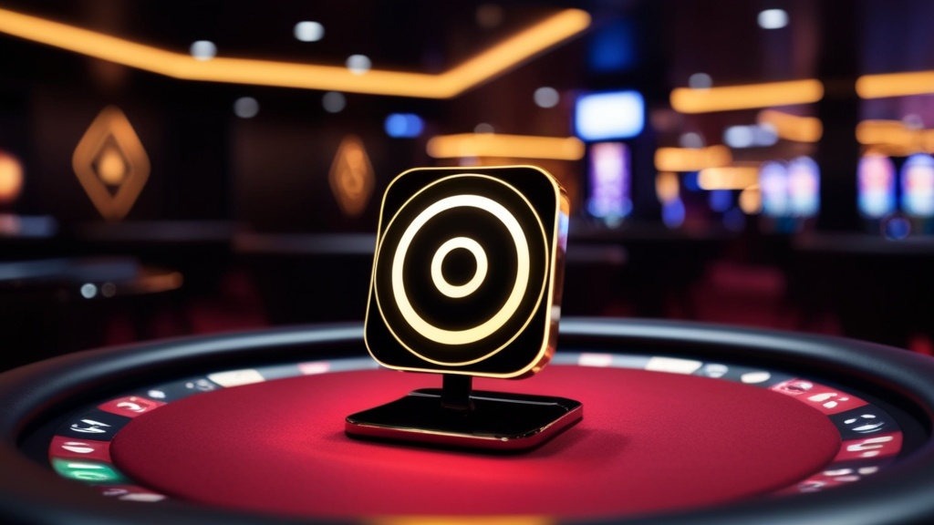 Smartphone con app pronta all'apertura su sfondo da casinò